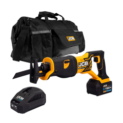 JCB 18V Cordless Reciprocating Saw with 5.0Ah Battery, Charger & Kit Bag