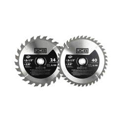 JCB 2-Piece TCT Wood Saw Blade Set (165mm)