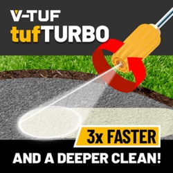 V-TUF tufTURBO 255 BAR 100degC 05 HEAVY DUTY TURBO NOZZLE SSQ INLET - V-SPIN DEEP CLEAN TECHNOLOGY 