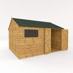 Mercia Premium Shiplap Reverse Apex Wooden Workshop 12 x 10