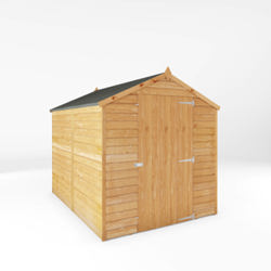 Mercia Overlap Single Door Apex Wooden Shed 8 x 6 - Windowless