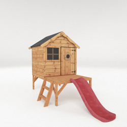 Mercia Snug Tower Wooden Playhouse & Slide