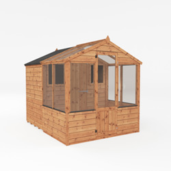 Mercia Traditional Apex Wooden Greenhouse Combi Shed 8 x 6