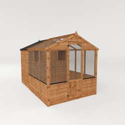 Mercia Traditional Apex Wooden Greenhouse Combi Shed 10 x 6