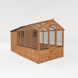 Mercia Traditional Apex Wooden Greenhouse Combi Shed 12 x 6