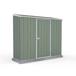 Absco Space Saver Pent Metal Shed 7 x 3 (Pale Eucalyptus)