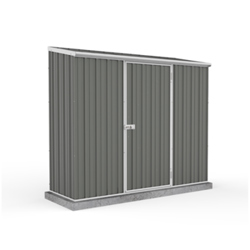 Absco Space Saver Pent Metal Shed 7 x 3 (Woodland Grey)