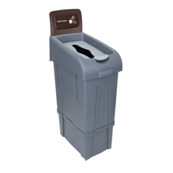 Procycle 80L Recycling Bin, Lid & Brown Food Waste Back Panel