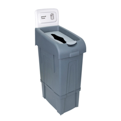 Procycle 80L Recycling Bin, Lid & White General Waste Back Panel