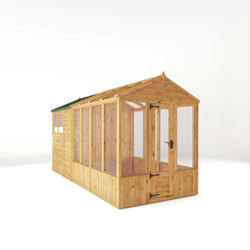 Mercia Woodsman Apex Greenhouse Combi Shed 14 x 6