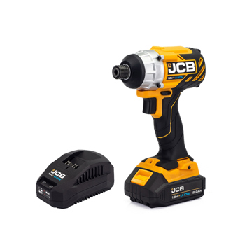 JCB 18V Brushless Cordless Impact Driver with 2.0Ah Battery & Charger