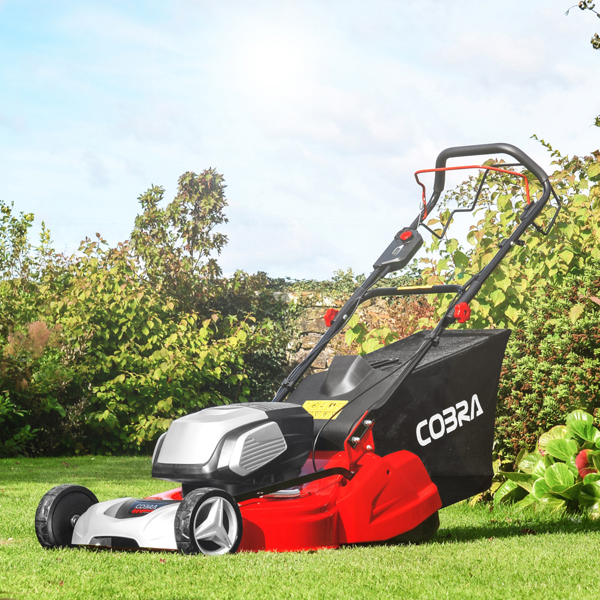 Cobra RM43SP80V 43cm 80v Cordless Rear Roller Lawn Mower with Batteries & Chargers (Self Propelled)