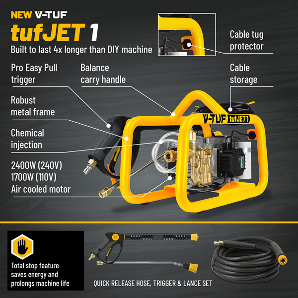 V-TUF tufJET 1 Professional Pressure Washer (110v)