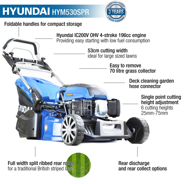 Hyundai best sale roller mower