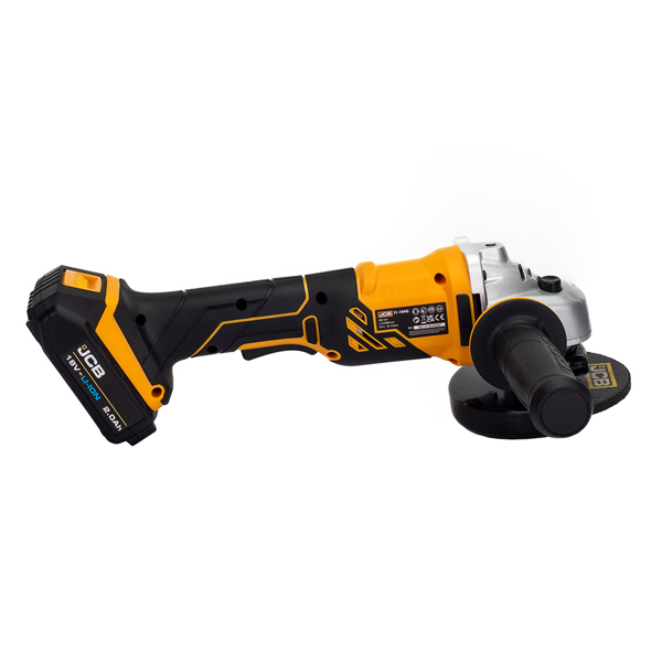 JCB 18V Cordless Angle Grinder with 2.0Ah Battery & Charger