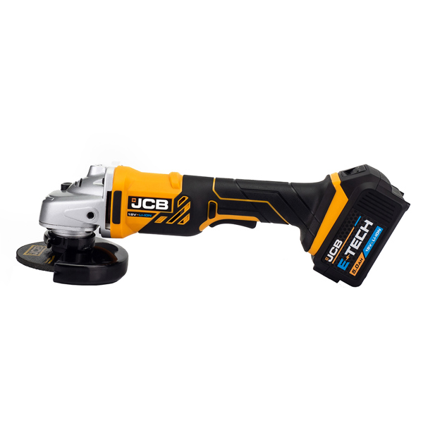 JCB 18V Cordless Angle Grinder with 5.0Ah Battery, Charger & Case