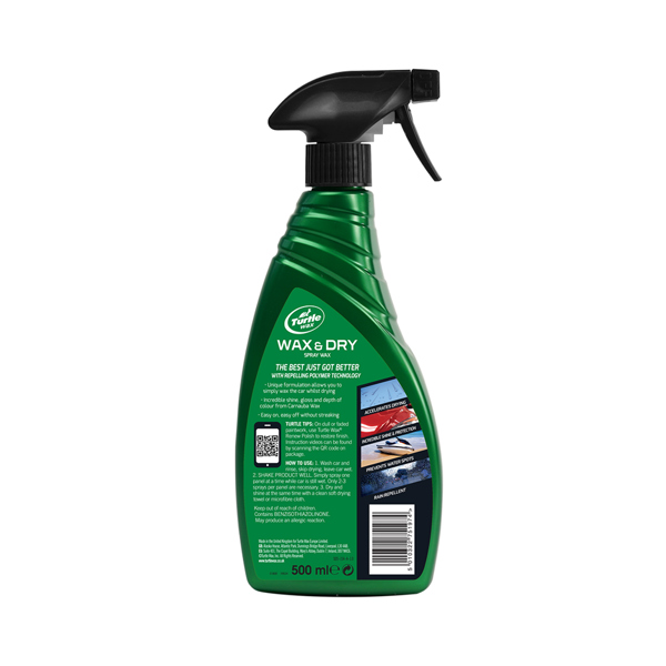 Turtle Wax Wax & Dry Spray Wax (500ml)