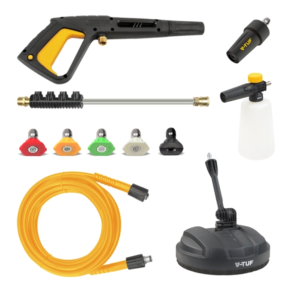 V-TUF V3-240 X2 2175psi 150Bar, 7.5L/min DIY Portable Electric Pressure Washer - Pro Patio & Car Cleaner Kit 