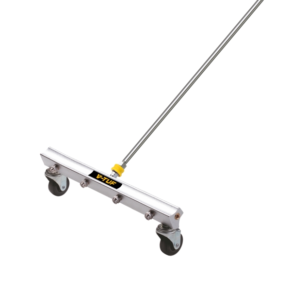 V-TUF WATER JET BROOM WITH WHEELS 500mm WIDE  4 x FAN JETS - SSQ MALE OUTLET 