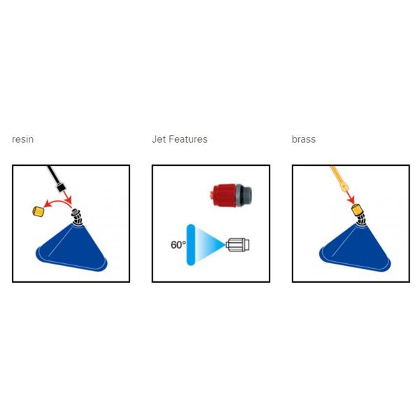 V-TUF SPRAY GUARD - Extra-Large Bell For Localized WeedKill or D-Green application 60 Degree Fan Jet 