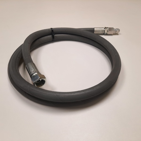 20M V-TUF Retractable tufREEL - Powder Coated Steel + 20M WASHFLEX BLACK 3/8 2W HOSE MSQ KIT & 2m PATCH HOSE