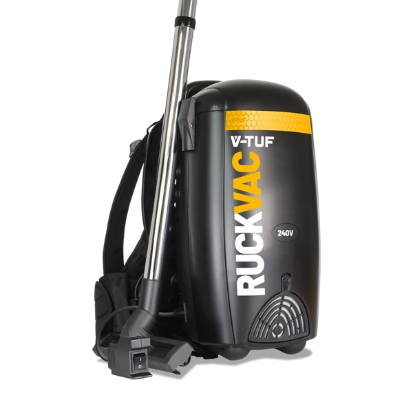 V-TUF RUCKVAC 240v Industrial Backpack Vacuum Cleaner - with Lung Safe Hepa H13 Filtration - 5M HIGH LEVEL INTERNAL CLEANING KIT