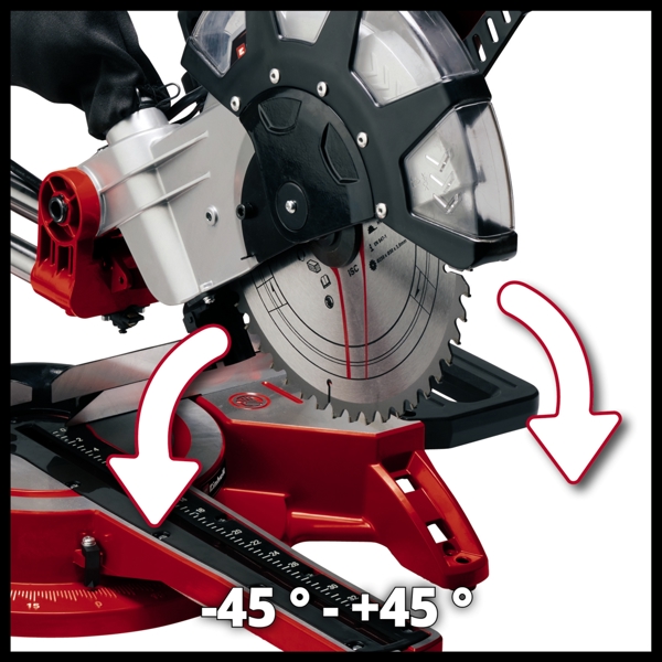 Einhell TC-SM 2534/1 Dual 2350W 250mm Double Bevel Sliding Mitre Saw