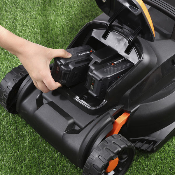 Yard Force LM C37B 37cm 40V Cordless Lawn Mower with Batteries & Charger (Hand Propelled)