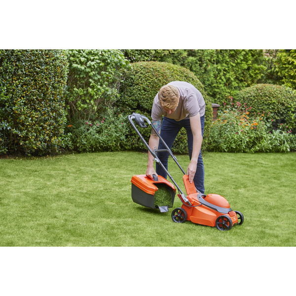 Flymo SimpliStore 300 Li 30cm 40V Cordless Lawn Mower with Batteries & Charger (Hand Propelled)