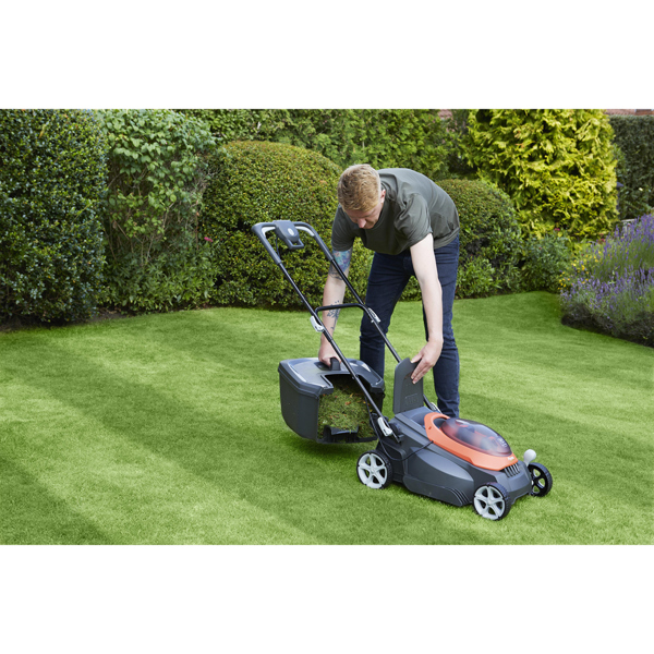 Flymo UltraStore 380R 38cm 36V Cordless Lawn Mower with 2.5Ah P4A Batteries & Chargers