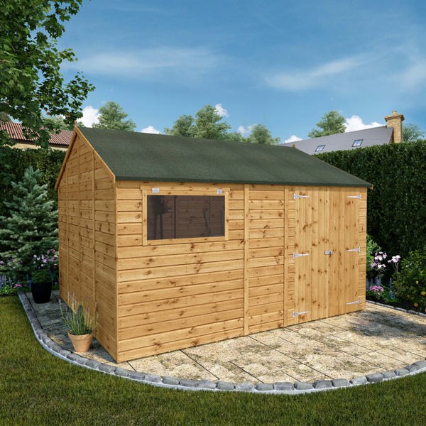 Mercia Premium Shiplap Reverse Apex Wooden Workshop 12 x 10