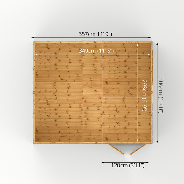 Mercia Premium Shiplap Reverse Apex Wooden Workshop 12 x 10