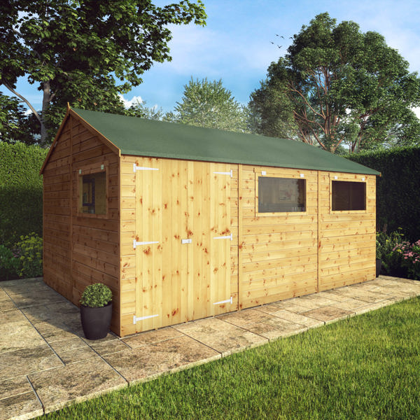 Mercia Premium Shiplap Reverse Apex Wooden Workshop 15 x 10