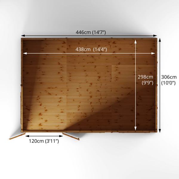 Mercia Premium Shiplap Reverse Apex Wooden Workshop 15 x 10