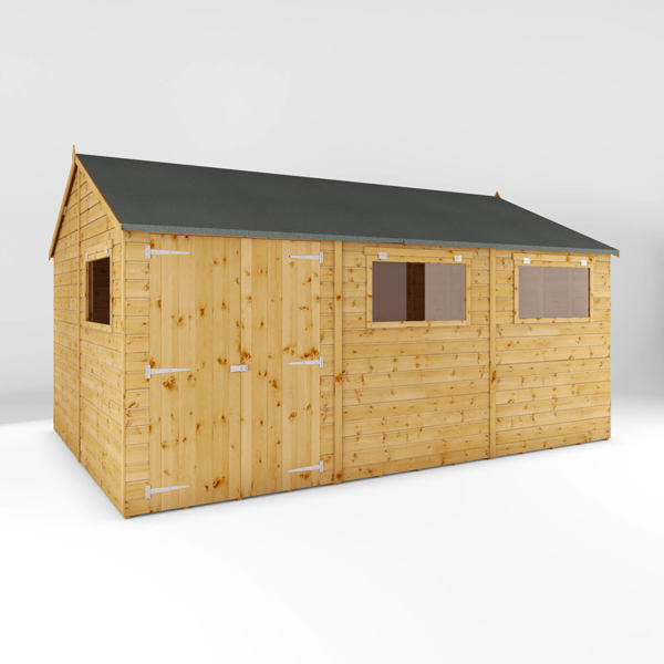 Mercia Premium Shiplap Reverse Apex Wooden Workshop 15 x 10