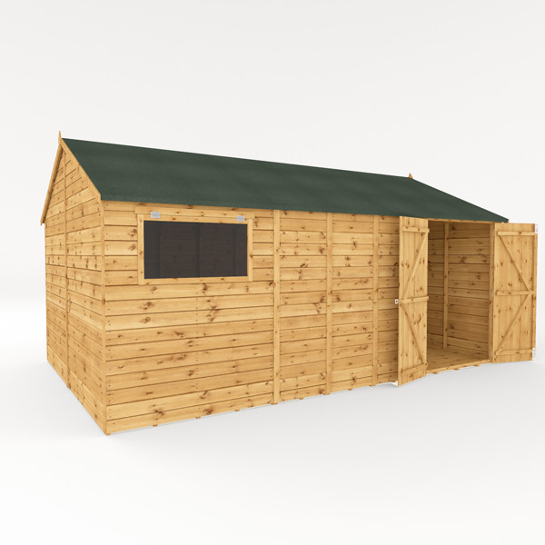 Mercia Premium Shiplap Reverse Apex Wooden Workshop 16 x 10