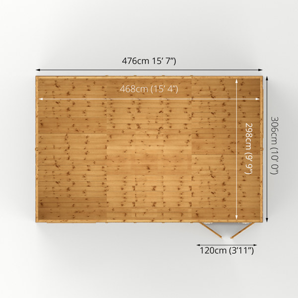 Mercia Premium Shiplap Reverse Apex Wooden Workshop 16 x 10