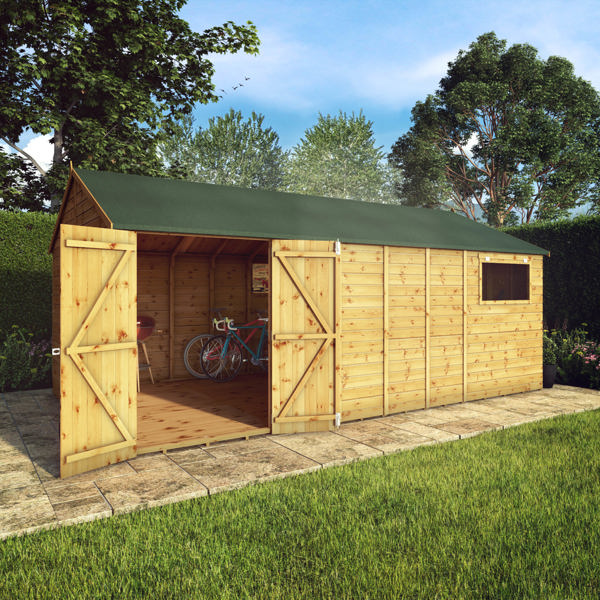 Mercia Premium Shiplap Reverse Apex Wooden Workshop 18 x 10