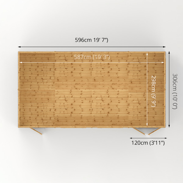 Mercia Premium Shiplap Reverse Apex Wooden Workshop 20 x 10