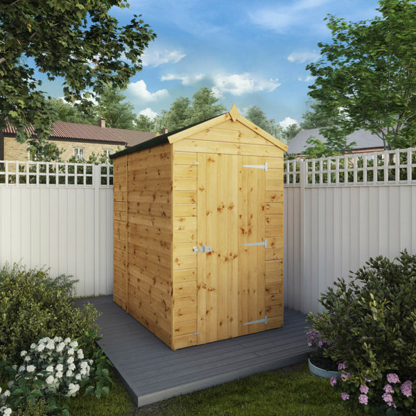 Mercia Shiplap Apex Wooden Shed 6 x 4 - Windowless