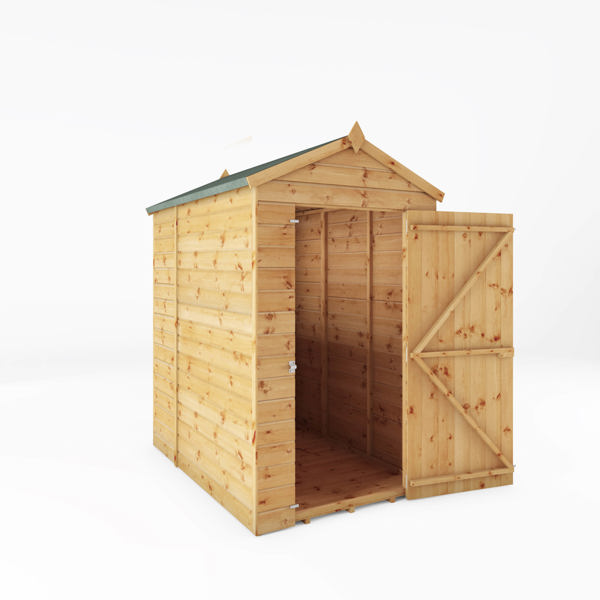 Mercia Shiplap Apex Wooden Shed 6 x 4 - Windowless