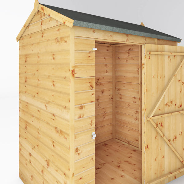 Mercia Shiplap Apex Wooden Shed 6 x 4 - Windowless