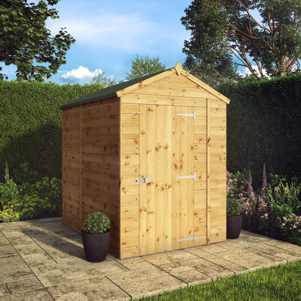 Mercia Shiplap Apex Wooden Shed 7 x 5 - Windowless