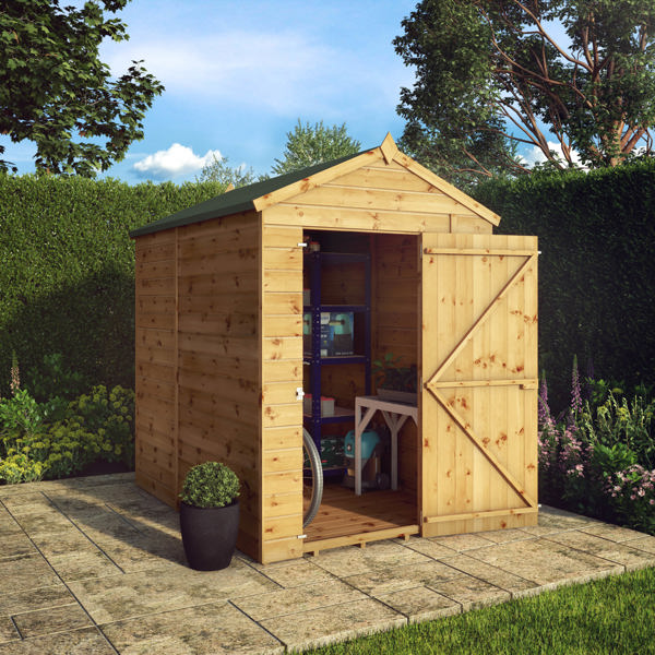 Mercia Shiplap Apex Wooden Shed 7 x 5 - Windowless