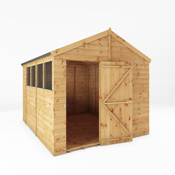 Mercia Shiplap Apex Wooden Shed 10 x 8