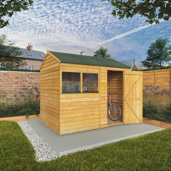 Mercia Overlap Reverse Apex Wooden Shed 8 x 6