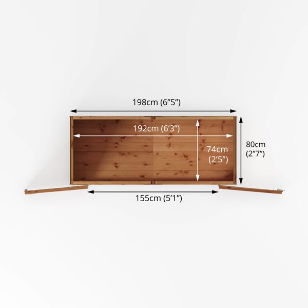 Mercia Shiplap Apex Wooden Bike Store 3 x 7