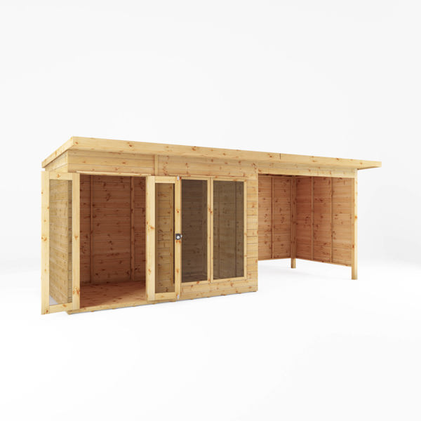 Mercia Maine Wooden Summerhouse with Patio Area 18 x 6