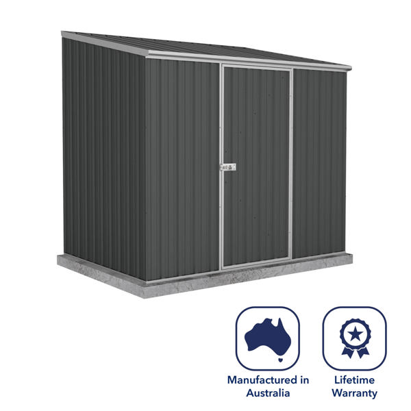 Absco Space Saver Titanium Pent Metal Shed 7 x 5 (Monument)