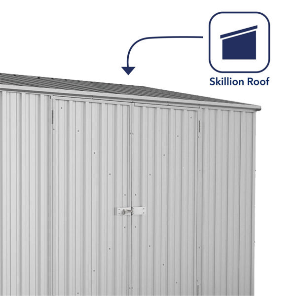 Absco Space Saver Titanium Pent Metal Shed 10 x 5 (Zinc)